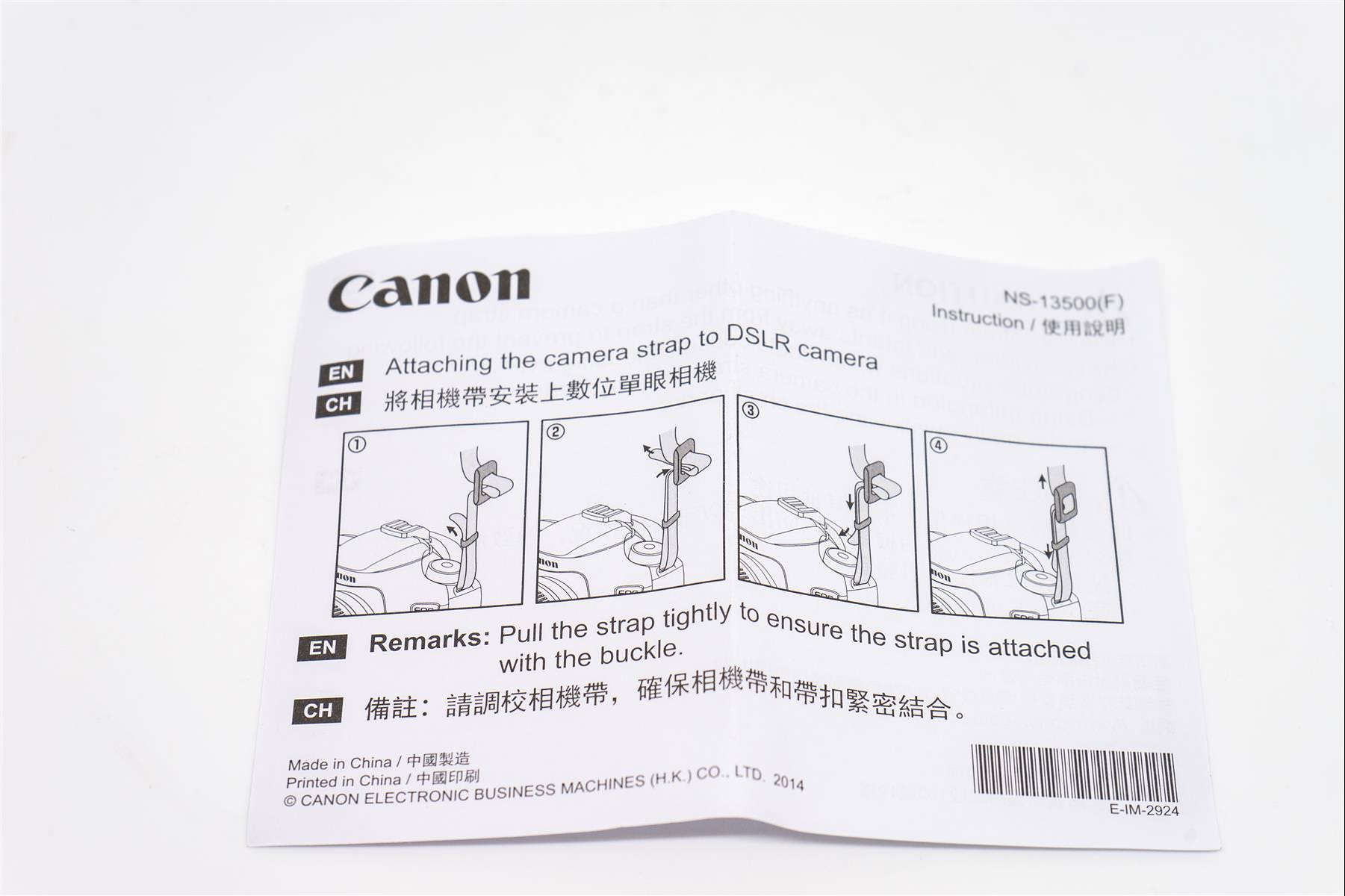 [玩攝影49] Canon 原廠減背帶 NS-13500 (F) 開箱介紹