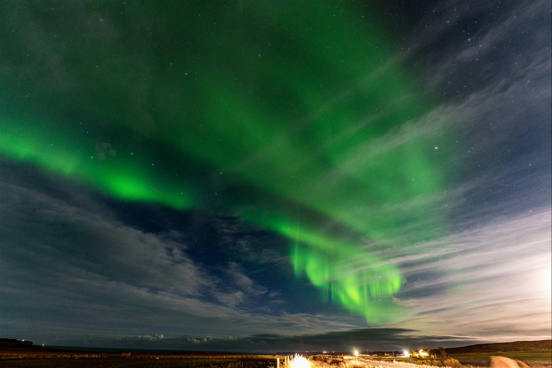 冰島自助追極光