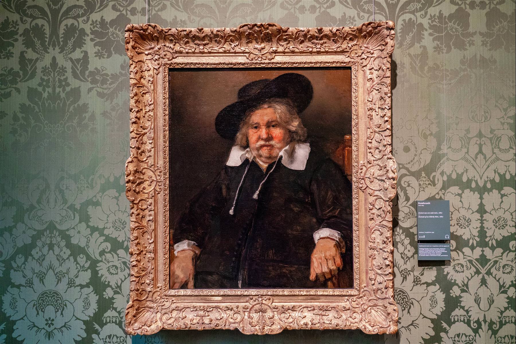 [荷蘭/海牙] 莫瑞泰斯皇家美術館 ，維梅爾作品 「戴珍珠耳環少女」，林布蘭自畫像