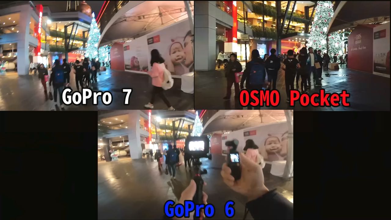 OSMO Pocket 與 GoPro 7 比較
