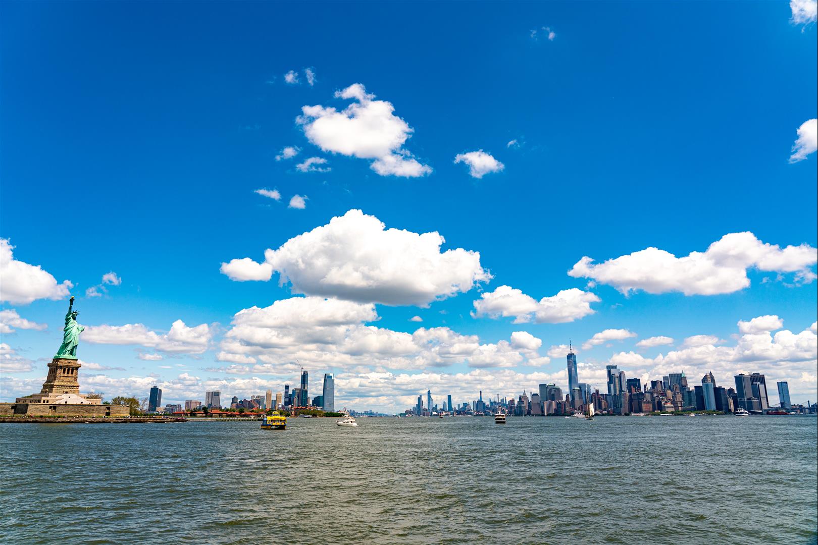 [美國/紐約] 哈德遜河遊船 ，近看自由女神像，欣賞曼哈頓天際線、布魯克林、曼哈頓大橋
