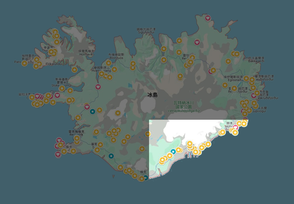 [冰島/教學] 冰島必去景點 景點地圖 - 詳盡的景點、飯店、大小景點圖文、影音資料整理
