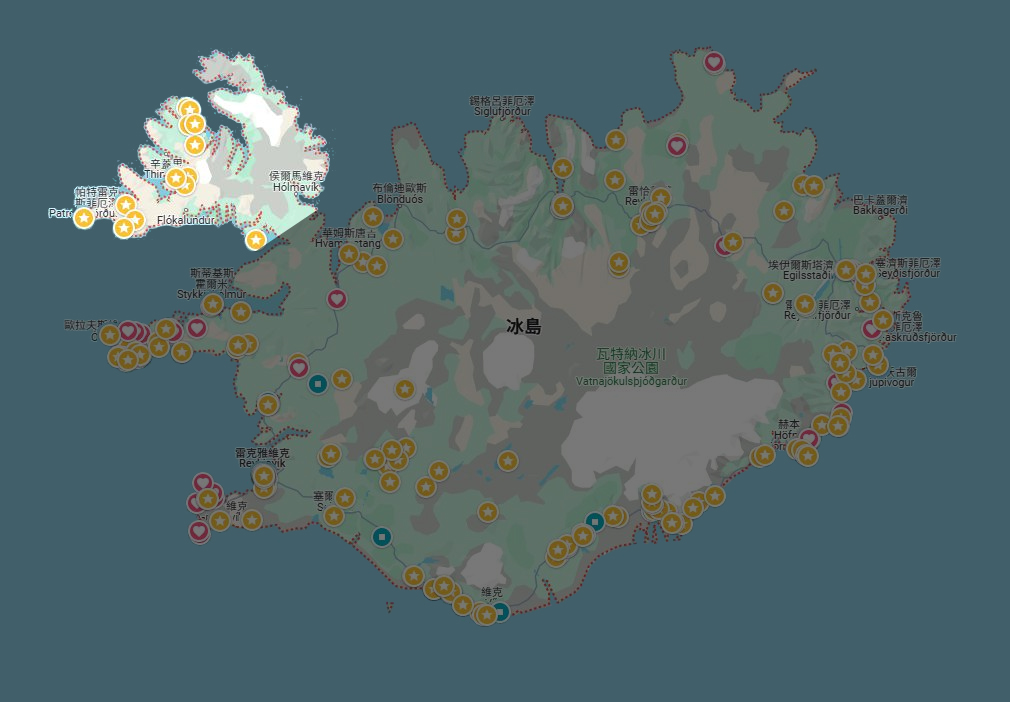 [冰島/教學] 冰島必去景點 景點地圖 - 詳盡的景點、飯店、大小景點圖文、影音資料整理