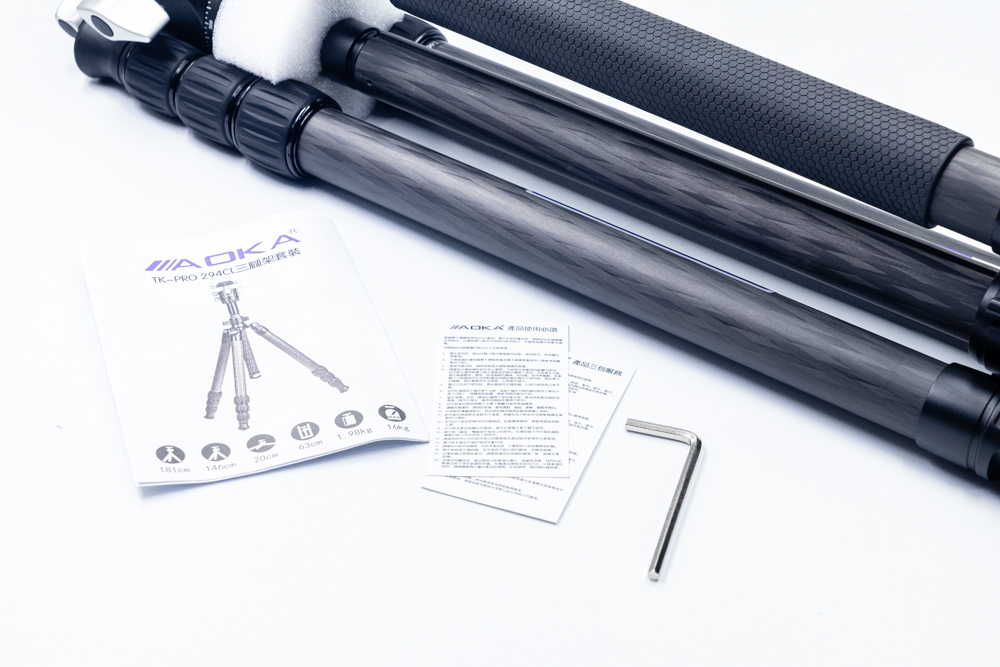[玩攝影124] AOKA TK-PRO 294CL 4 節反折碳纖維三腳架，181cm，承載 16KG